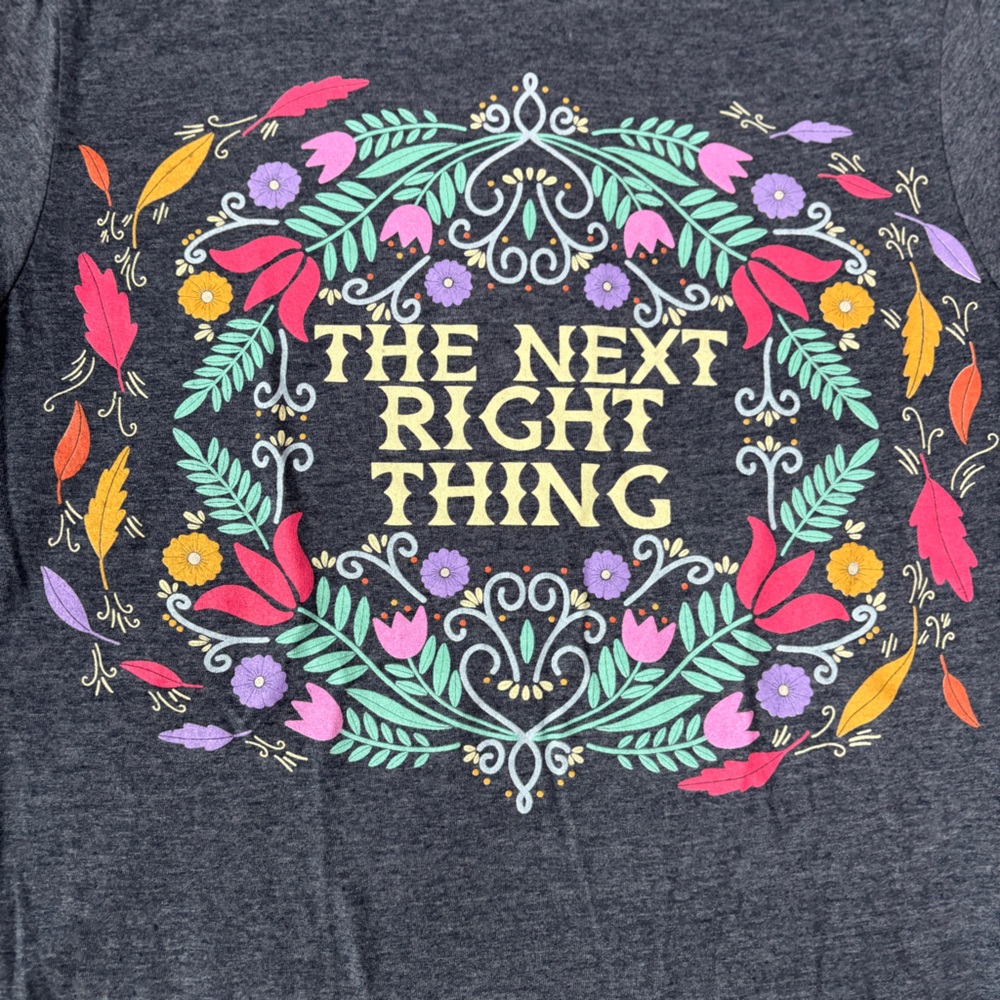 Lost Bros Disney Frozen 2 Inspired Gray Graphic Tee with Colorful Design - Picture 2 of 4